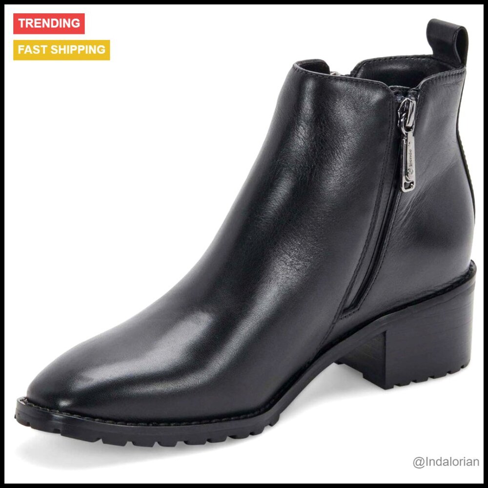 Waterproof Suede Ankle Boots Low Stacked Heel Square Toe Chic Sophisticated